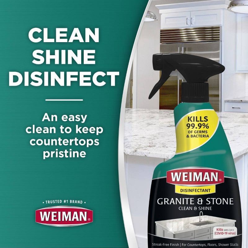 slide 2 of 8, Weiman Granite & Stone Daily Clean & Shine with Disinfectant - 24oz, 24 oz