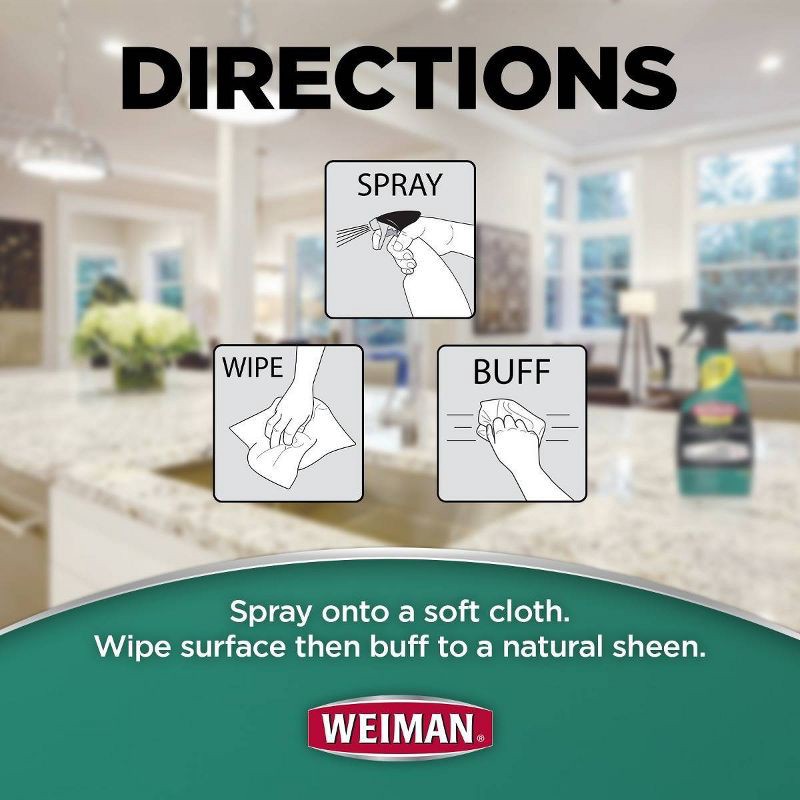 slide 4 of 8, Weiman Granite & Stone Daily Clean & Shine with Disinfectant - 24oz, 24 oz