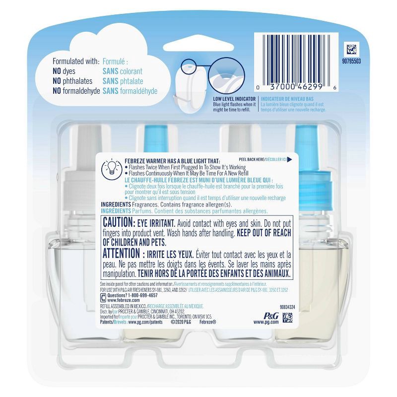 slide 16 of 16, Febreze Odor-Fighting Fade Defy Plug Air Freshener Refill - Linen & Sky - 1.75 fl oz/2pk, 1.75 fl oz, 2 ct