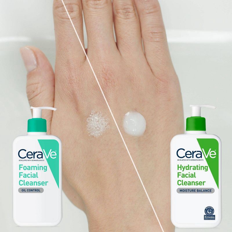 slide 4 of 10, CeraVe Foaming Face Wash for Oily Skin with Hyaluronic Acid and Niacinamide - Fragrance Free - 12 fl oz, 12 fl oz