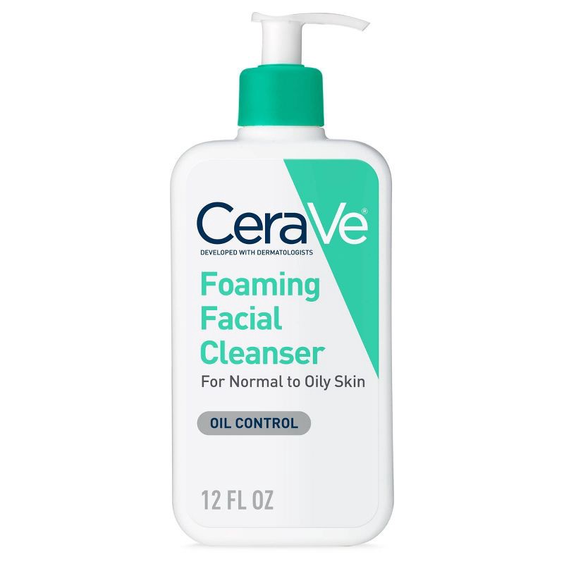 slide 1 of 10, CeraVe Foaming Face Wash for Oily Skin with Hyaluronic Acid and Niacinamide - Fragrance Free - 12 fl oz, 12 fl oz