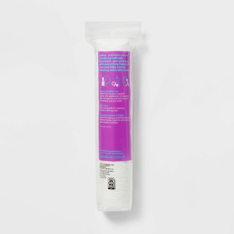slide 3 of 4, Premium Cotton Rounds Nail Polish and Makeup Remover Pads - 100ct - up&up™, 100 ct
