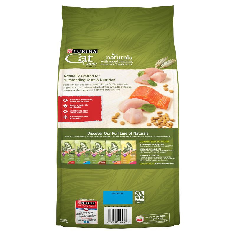 slide 2 of 7, Purina Cat Chow Naturals Original Chicken Flavor Dry Cat Food - 6.3lbs, 6.3 lb