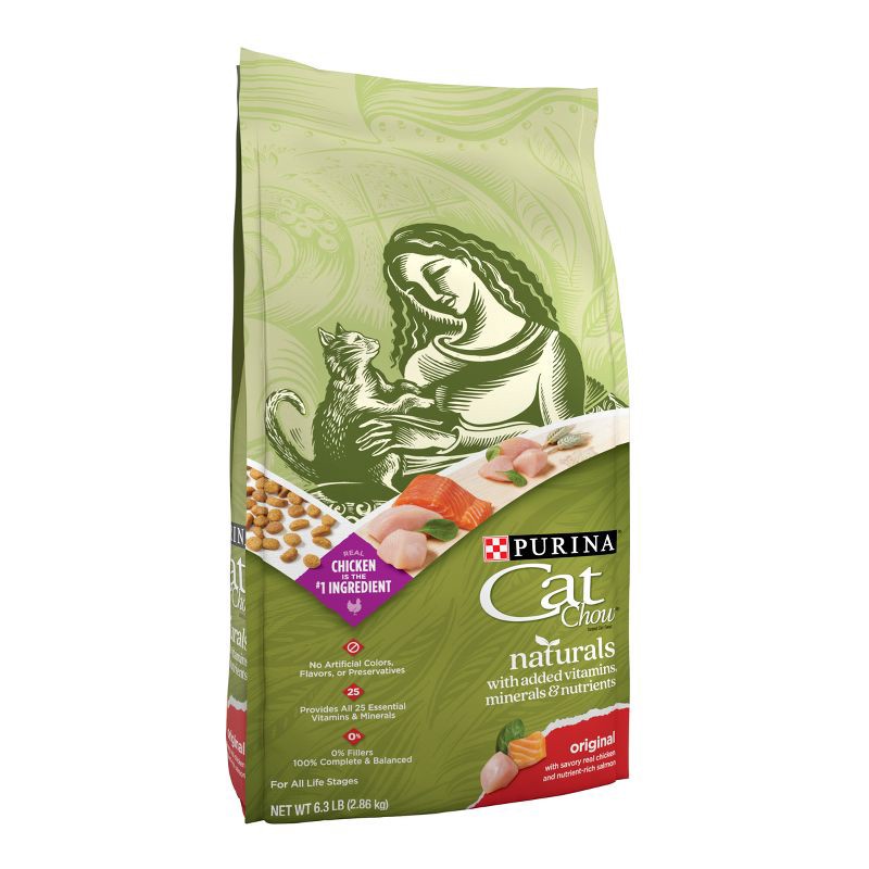 slide 3 of 7, Purina Cat Chow Naturals Original Chicken Flavor Dry Cat Food - 6.3lbs, 6.3 lb