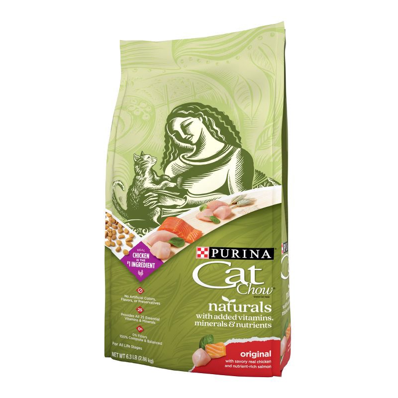 slide 6 of 7, Purina Cat Chow Naturals Original Chicken Flavor Dry Cat Food - 6.3lbs, 6.3 lb