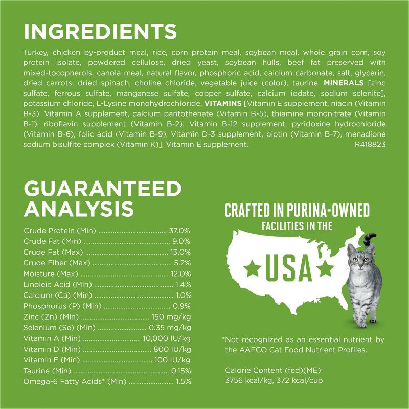 slide 4 of 10, Purina ONE Indoor Advantage Natural Dry Cat Food with Turkey for Indoor Cats - 16lbs, 16 lb
