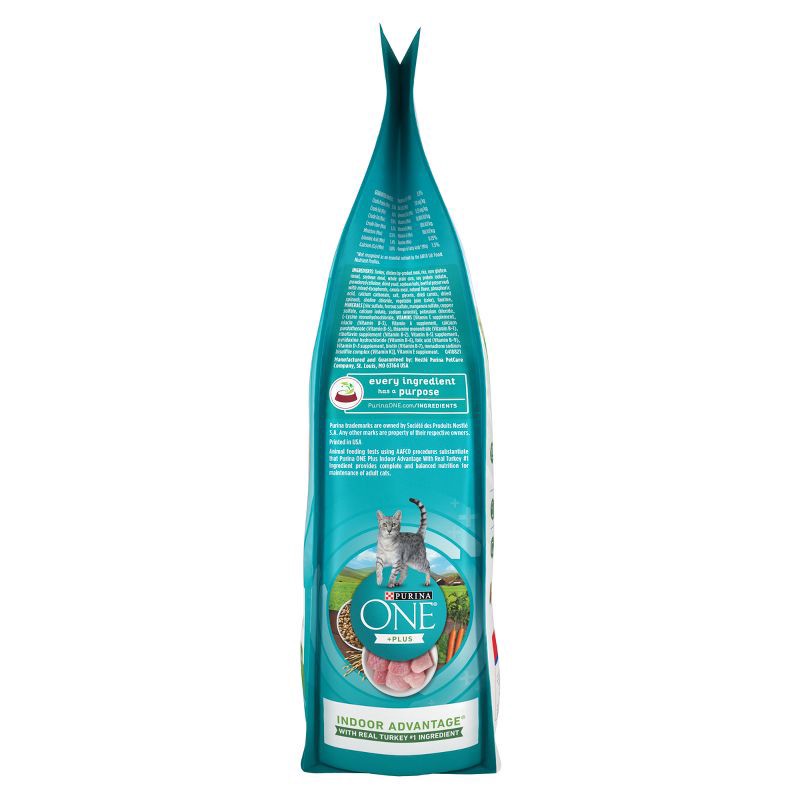 slide 8 of 9, Purina ONE Indoor Advantage Natural Dry Cat Food with Turkey for Indoor Cats - 3.5lbs, 3.5 lb