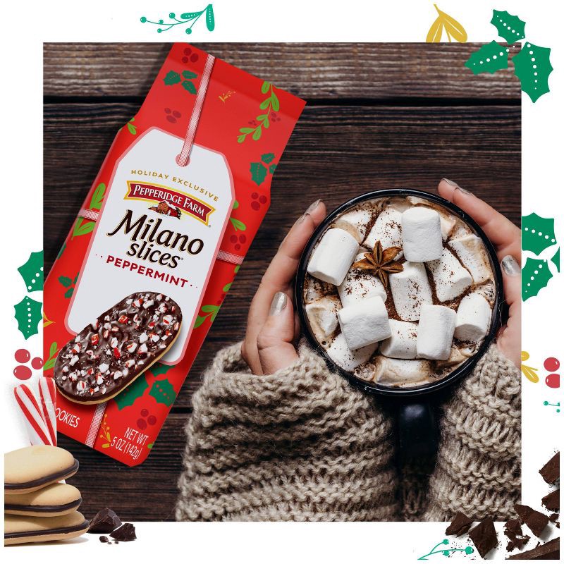 slide 3 of 8, Pepperidge Farm Holiday Milano Slices Peppermint Cookies - 5oz, 5 oz