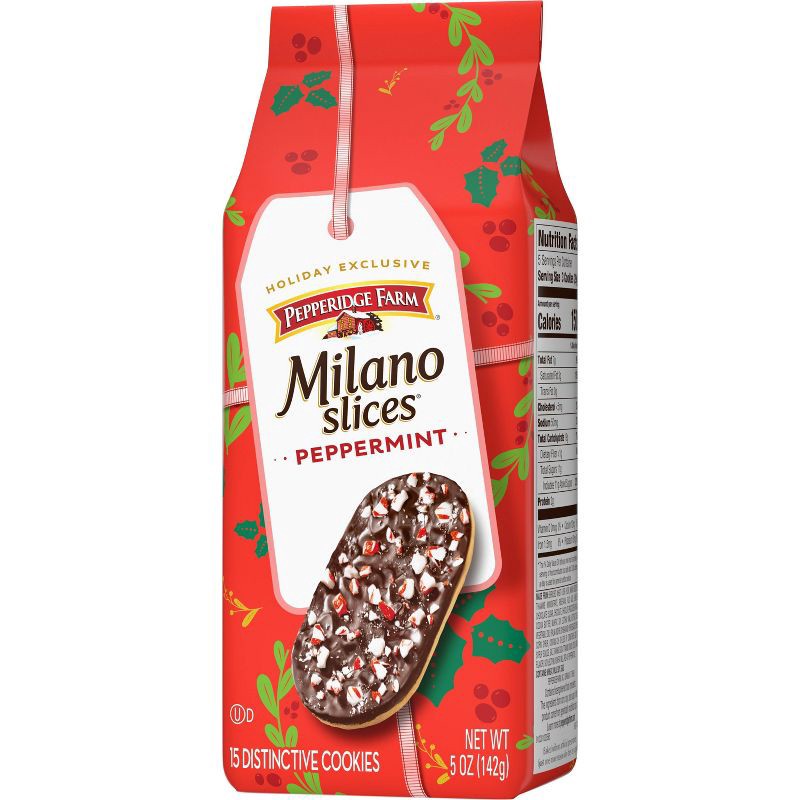 slide 6 of 8, Pepperidge Farm Milano Slices Peppermint Cookies - 5oz, 5 oz