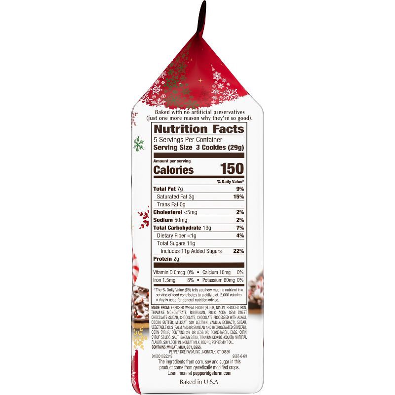 slide 8 of 8, Pepperidge Farm Milano Slices Peppermint Cookies - 5oz, 5 oz