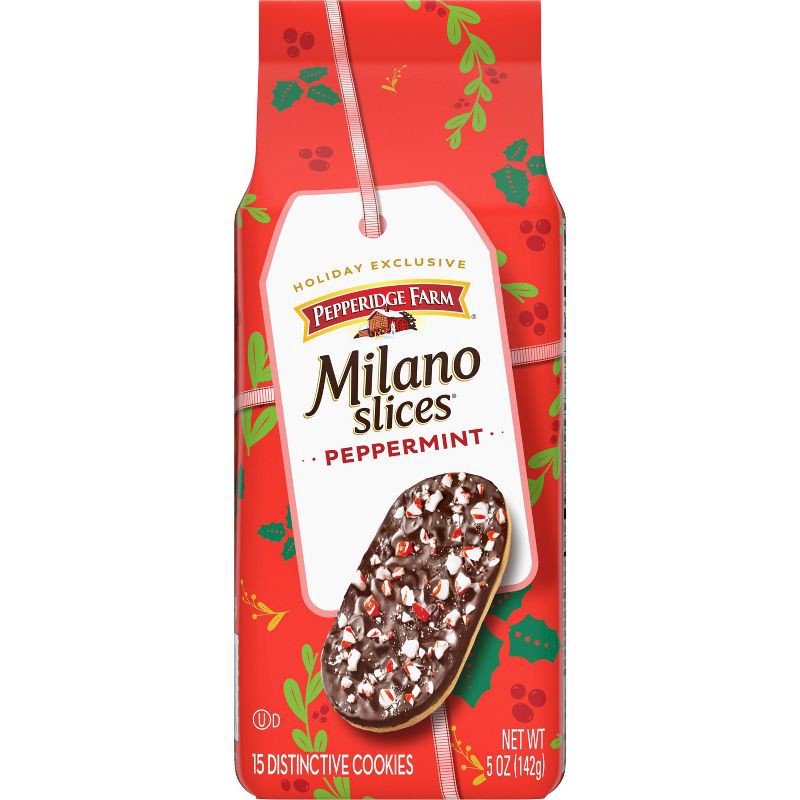 slide 1 of 8, Pepperidge Farm Milano Slices Peppermint Cookies - 5oz, 5 oz