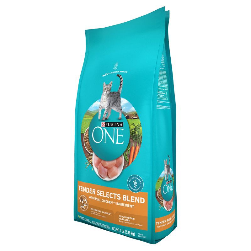 slide 7 of 8, Purina ONE Tender Selects Natural Dry Cat Food with Real Chicken - 7lbs, 7 lb