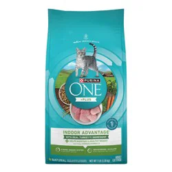 Purina ONE Indoor Advantage Natural Dry Cat Food with Turkey for Indoor Cats - 7lbs