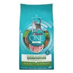 Purina ONE Indoor Advantage Natural Dry Cat Food with Turkey for Indoor Cats - 7lbs