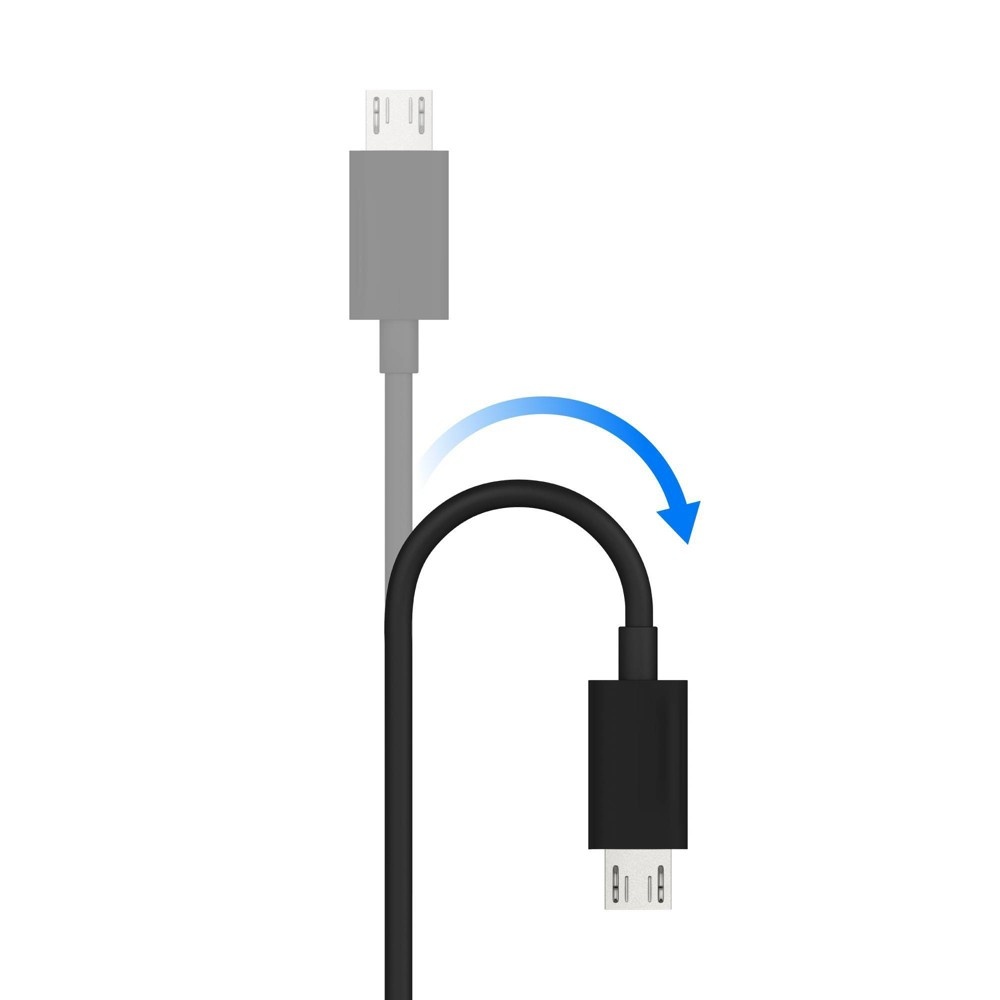 slide 4 of 8, Just Wireless 1.0A/5W 1-Port USB-A Home Charger with 6' TPU Micro USB to USB-A Cable - Black, 1 ct