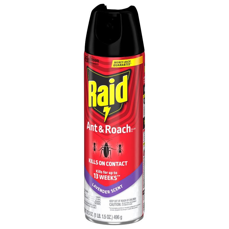slide 12 of 13, Raid Ant and Roach Killer Indoor Bug Spray - Lavender Scent - 17.5oz, 17.5 oz