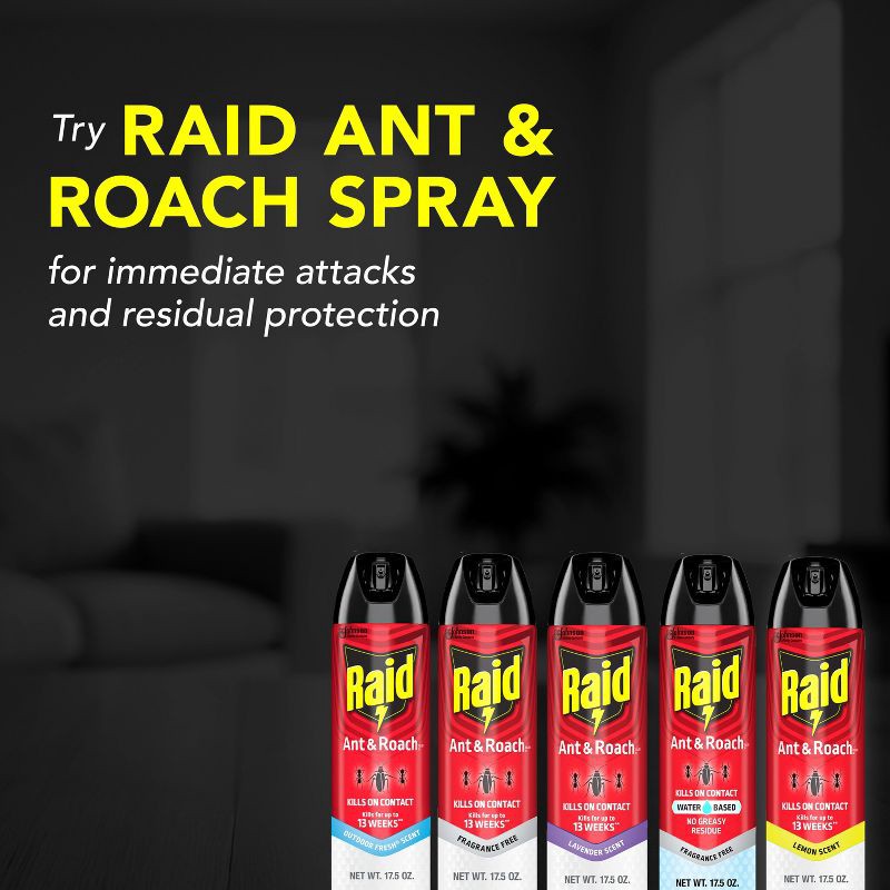 slide 7 of 13, Raid Ant and Roach Killer Indoor Bug Spray - Lavender Scent - 17.5oz, 17.5 oz
