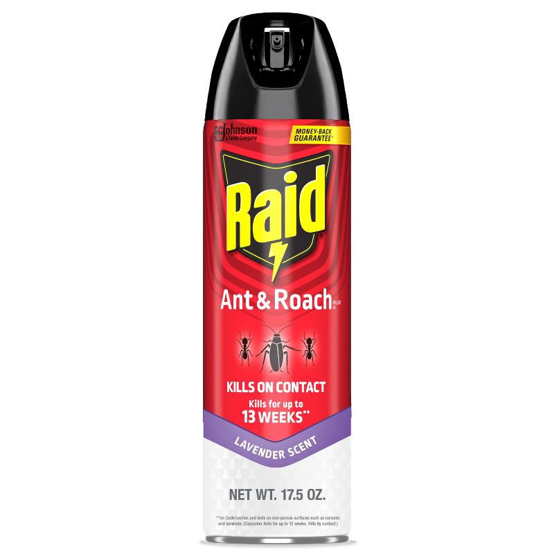 slide 1 of 13, Raid Ant & Roach Spray - Lavender Scent - 17.5oz: Imiprothrin, Ready to Use, Indoor Pesticide, 17.5 oz