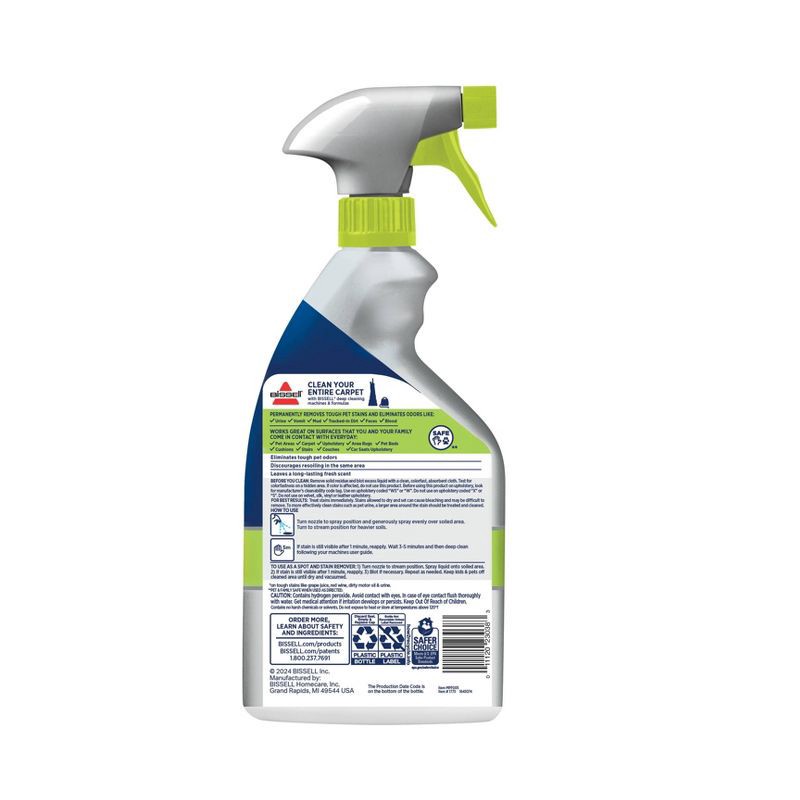 slide 2 of 6, BISSELL 22 fl oz Oxy Stain Destroyer Pet For Carpet and Upholstery: Liquid Carpet & Upholstery Cleaner, Stain Remover Spray, 22 fl oz
