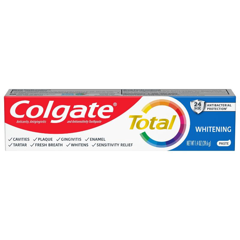 slide 14 of 22, Colgate Total Travel Size Whitening Paste Toothpaste - Trial Size - 1.4oz, 1.4 oz