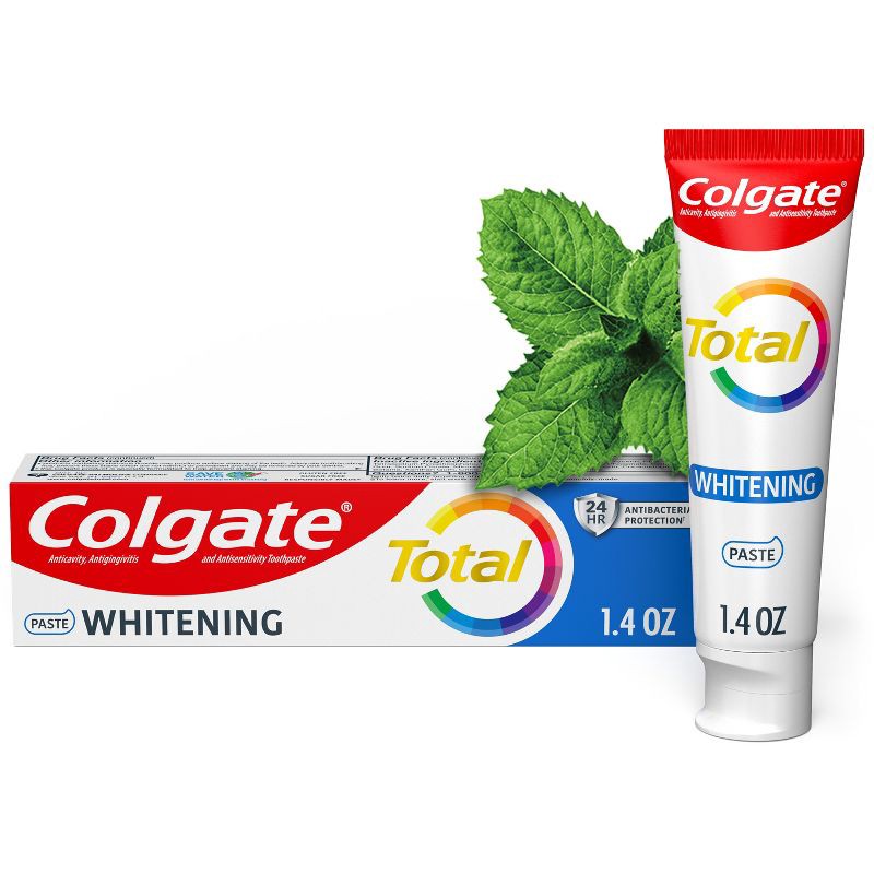 slide 10 of 10, Colgate Total Travel Size Whitening Paste Toothpaste - Trial Size - 1.4oz, 1.4 oz