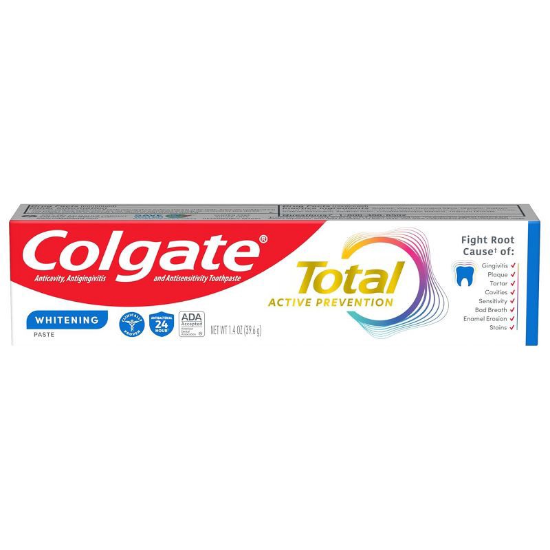 slide 1 of 22, Colgate Total Travel Size Whitening Paste Toothpaste - Trial Size - 1.4oz, 1.4 oz