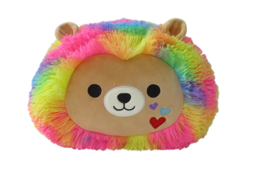 slide 1 of 1, Squishmallows Stackable Rainbow Lion Plush, 12 in