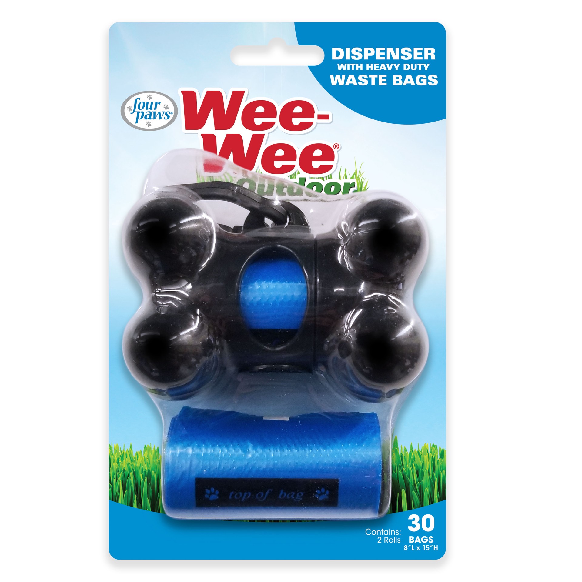 slide 3 of 9, Four Paws Wee-Wee Outdoor Dog Waste Bag Dispenser with Heavy Duty Waste Bags, 1 ct