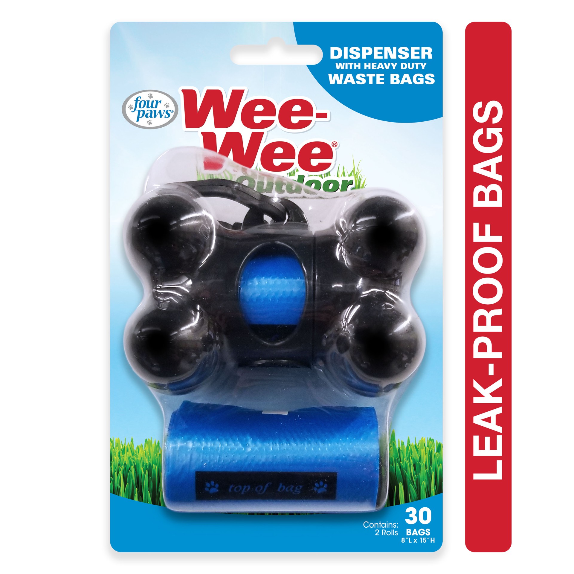 slide 1 of 9, Four Paws Wee-Wee Outdoor Dog Waste Bag Dispenser with Heavy Duty Waste Bags, 1 ct