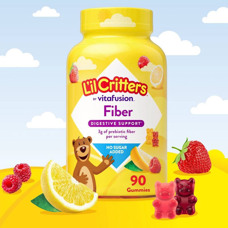 slide 2 of 10, L'il Critters Fiber Gummies - Fruit Flavors - 90ct, 90 ct