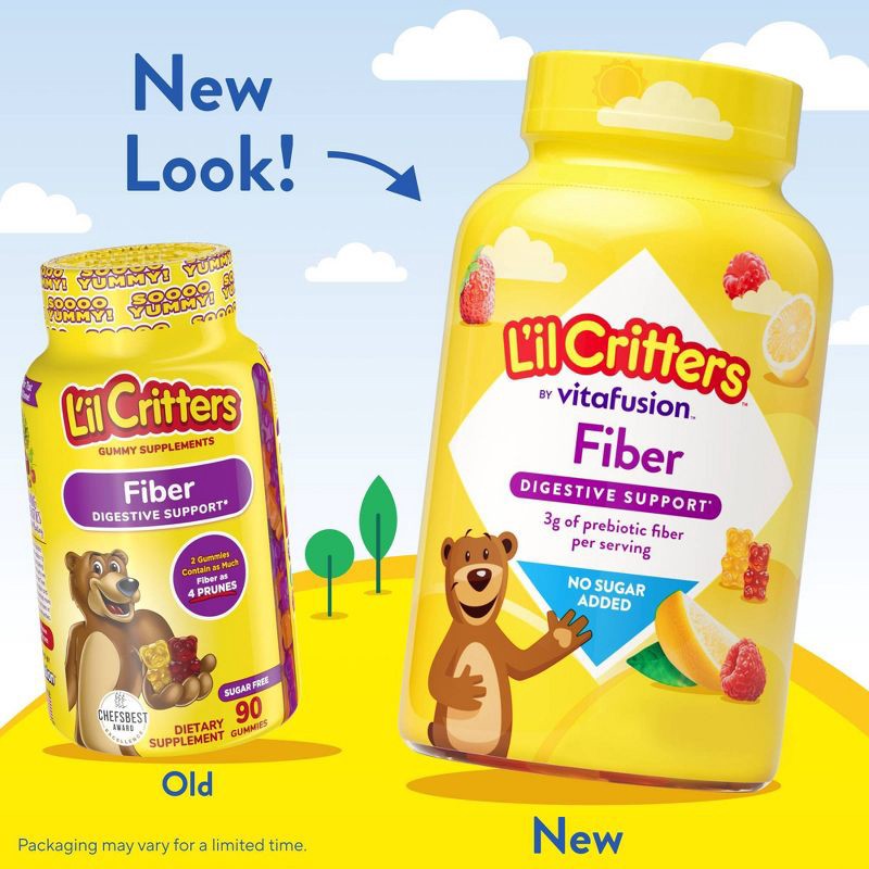 slide 5 of 10, L'il Critters Fiber Gummies - Fruit Flavors - 90ct, 90 ct