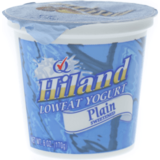 slide 1 of 1, Hiland Dairy Plain Yogurt, 6 oz