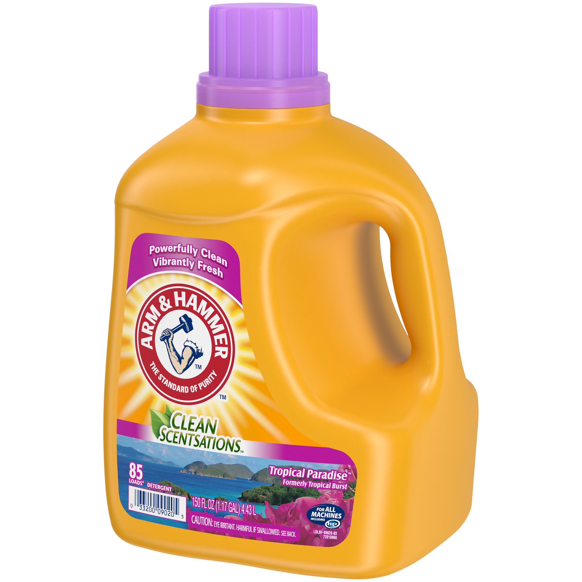 slide 5 of 5, ARM & HAMMER Arm  Hammer Clean Scentsations Tropical Paradise, 85 Loads Liquid Laundry Detergent, 150 Fl oz, 150 fl oz