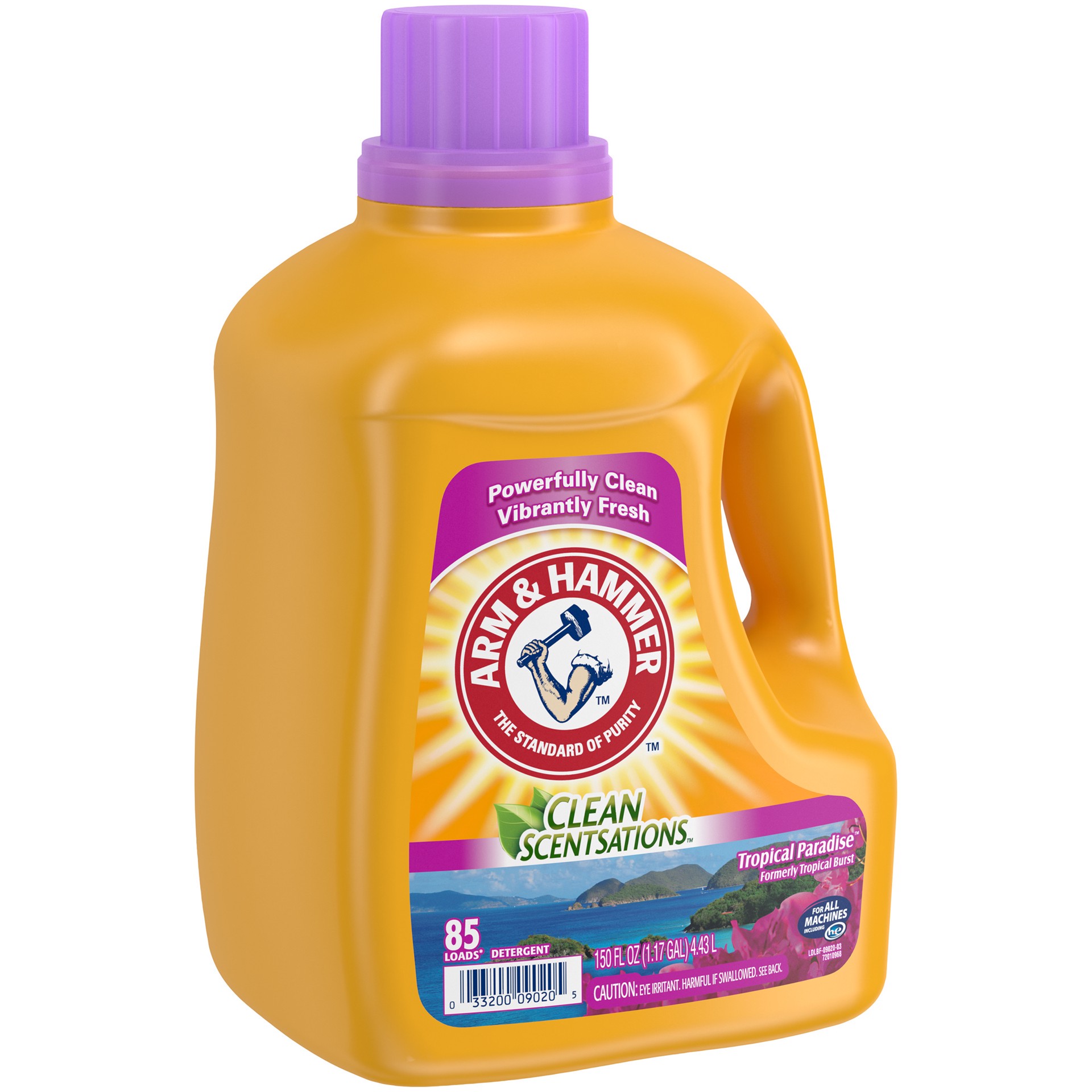 slide 2 of 5, ARM & HAMMER Arm  Hammer Clean Scentsations Tropical Paradise, 85 Loads Liquid Laundry Detergent, 150 Fl oz, 150 fl oz