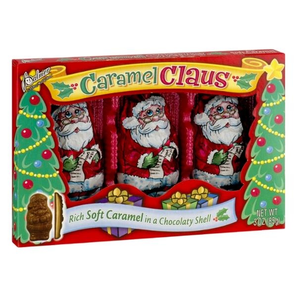 slide 1 of 1, Palmer's Christmas Candy Caramel Santa Claus, 3 oz