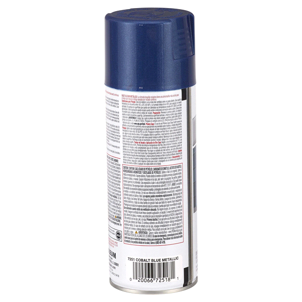 slide 4 of 9, Rust-Oleum Stops Rust Protective Metallic Finish Spray Paint - 7251830, Cobalt Blue, 11 oz