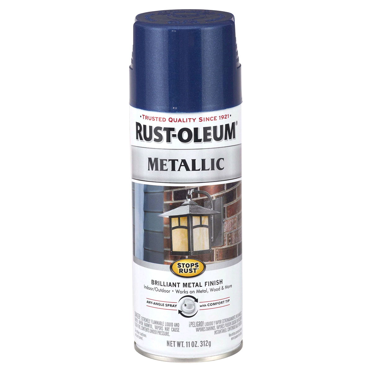 slide 1 of 9, Rust-Oleum Stops Rust Protective Metallic Finish Spray Paint - 7251830, Cobalt Blue, 11 oz