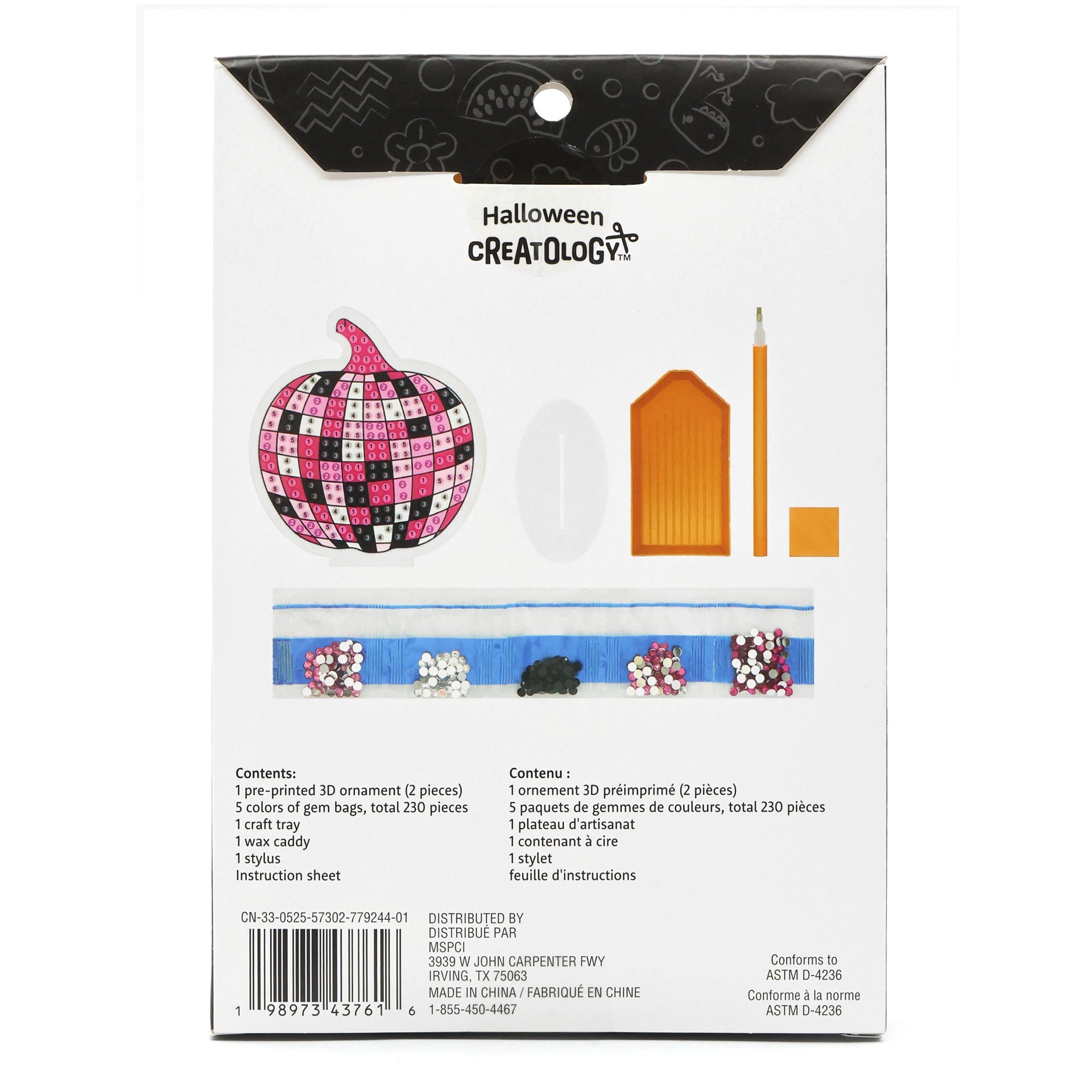 slide 2 of 4, Disco Pumpkin Diamond Art Kit By Creatology, 5.5 in x 8 in x 1.57 in