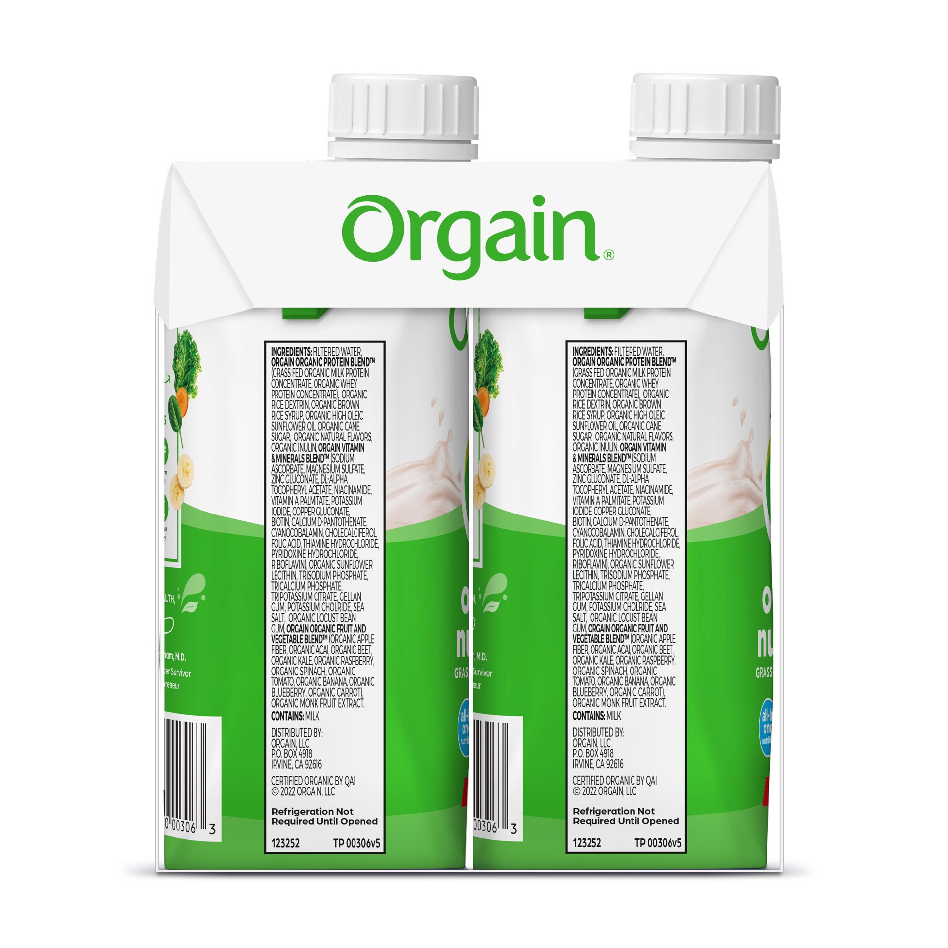 slide 3 of 8, Orgain Organic Nutrition Shake, Grass Fed Protein, Strawberries & Cream 11oz, 4ct, 44 fl oz