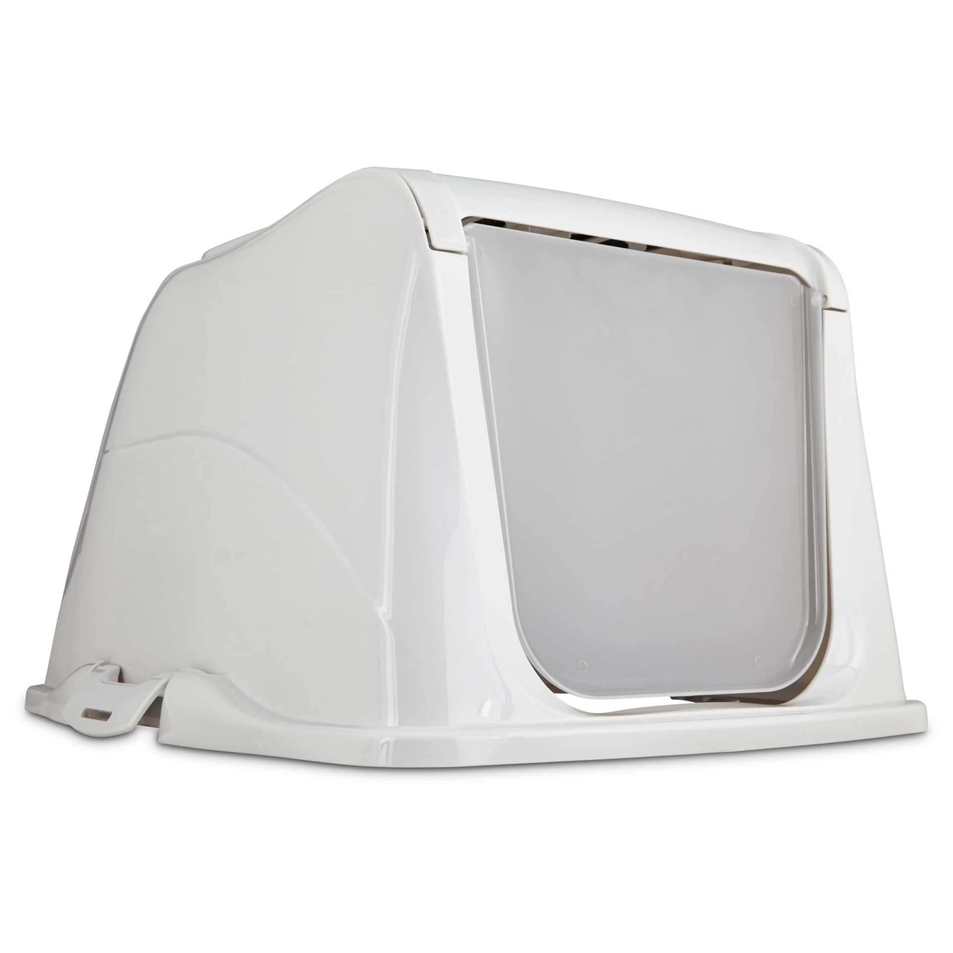 slide 1 of 1, So Phresh Flip Top Cat Litter Box Hood in White, LG