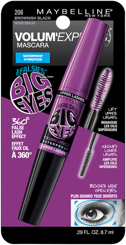 slide 1 of 1, Maybelline Falsies Volume Express Brownish Black Waterproof Mascara, 1 ct