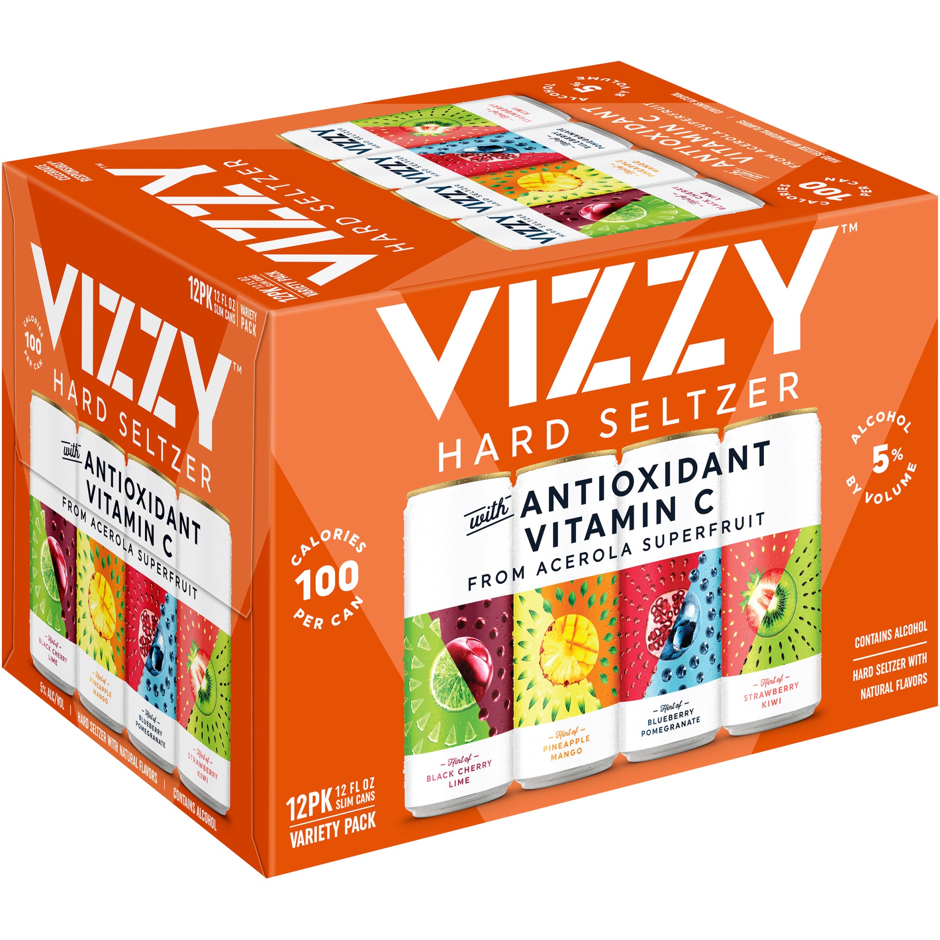 slide 2 of 7, Vizzy Hard Seltzer Variety In Cans, 12 ct; 12 fl oz