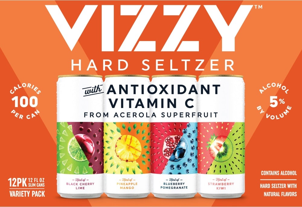 slide 1 of 3, Vizzy Hard Seltzer Variety In Cans, 12 ct; 12 fl oz