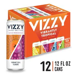 Vizzy Hard Seltzer Tropical Variety Pack - 12 Pack 12 fl oz Cans