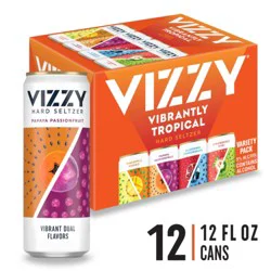 Vizzy Hard Seltzer Tropical Variety Pack - 12 Pack 12 fl oz Cans