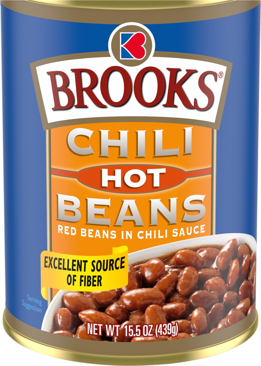 slide 2 of 2, Brooks Chili Beans Hot, 15.5 oz