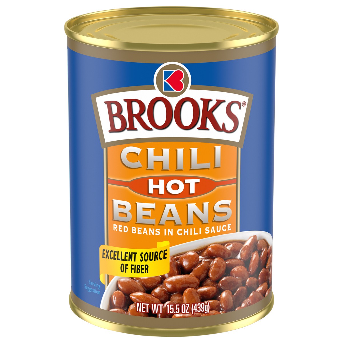 slide 1 of 2, Brooks Hot Chili Beans 15.5 oz, 15.5 oz