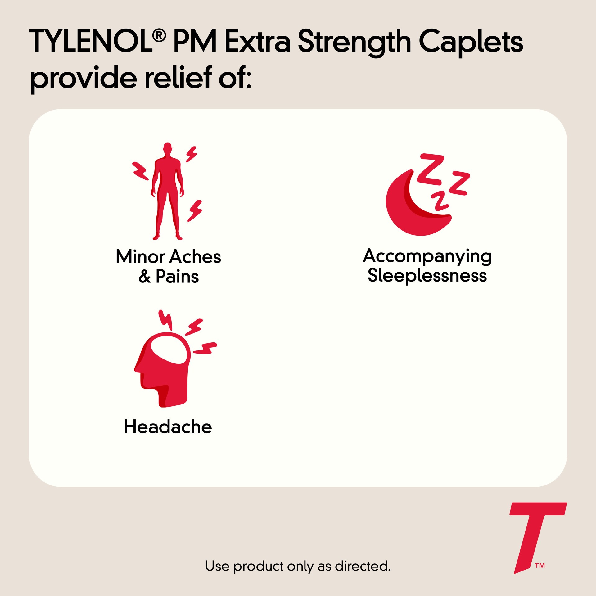slide 2 of 10, Tylenol PM Extra Strength Nighttime Pain Reliever & Sleep Aid Caplets, 500 mg Acetaminophen, 100 ct