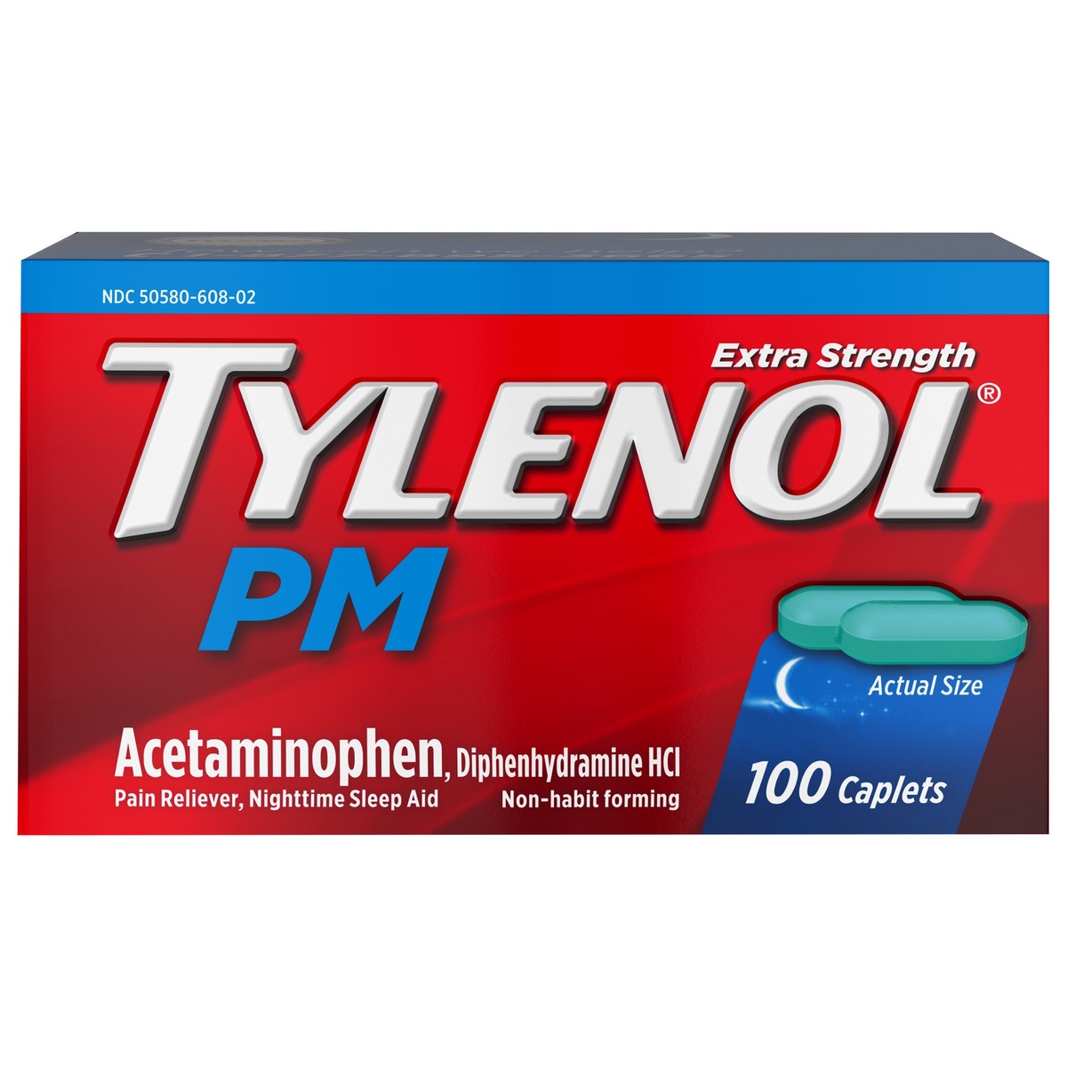 slide 1 of 10, Tylenol PM Extra Strength Nighttime Pain Reliever & Sleep Aid Caplets, 500 mg Acetaminophen, 100 ct
