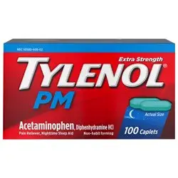 Tylenol PM Extra Strength Nighttime Pain Reliever & Sleep Aid Caplets, 500 mg Acetaminophen